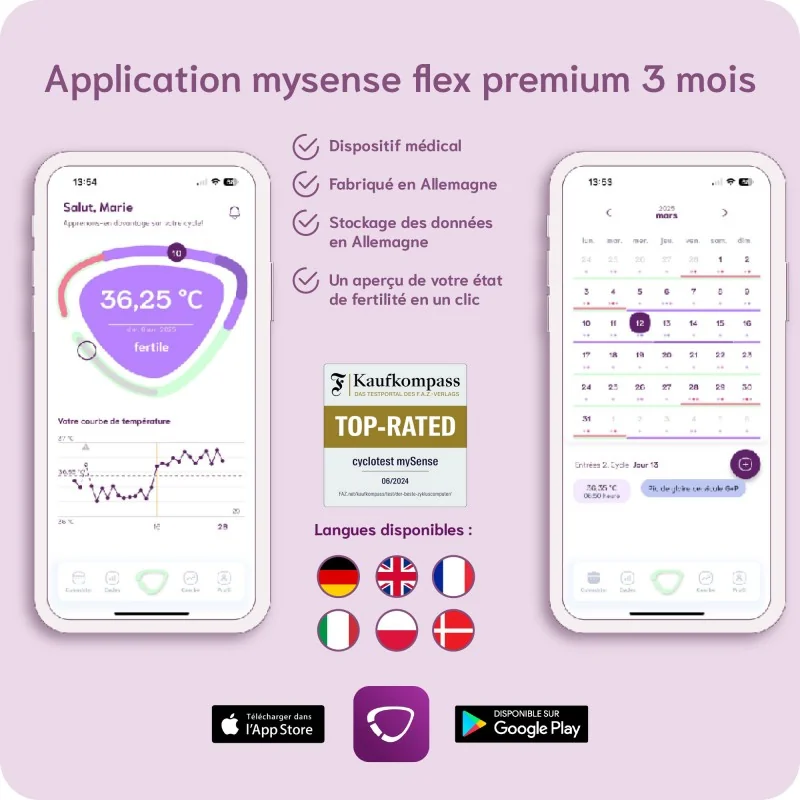 Thermomètre basal connecté My Sense Flex