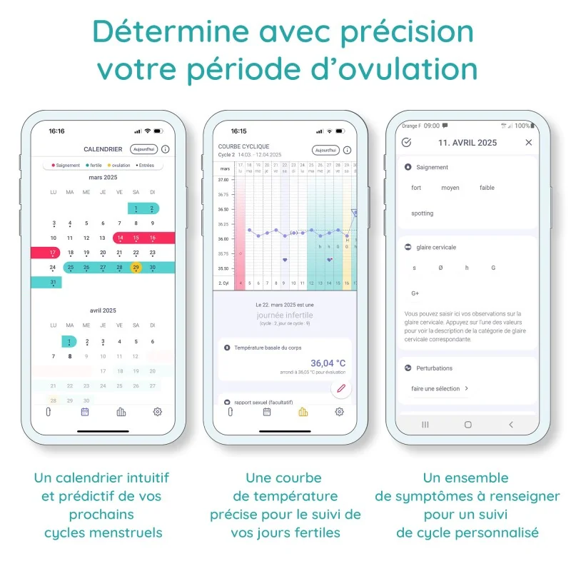 Application du moniteur de fertilité trackle Application du moniteur de fertilité trackle
